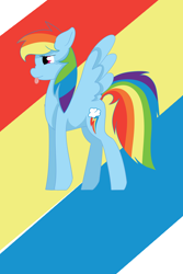 Size: 2000x3000 | Tagged: safe, artist:lceiandic, derpibooru import, rainbow dash, pegasus, pony, female, mare, simple background, solo