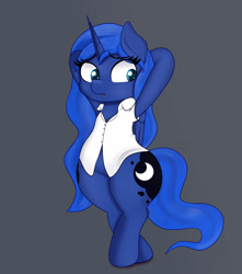 Size: 3000x3400 | Tagged: safe, artist:blitzyflair, princess luna, alicorn, pony, bipedal, clothes, female, mare, s1 luna, simple background, wide hips