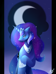 Size: 3600x4800 | Tagged: safe, artist:evianix, princess luna, alicorn, pony, looking at you, solo