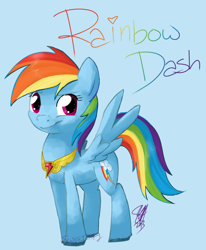 Size: 1630x1974 | Tagged: safe, artist:imp-oster, rainbow dash, pegasus, pony, element, loyalty, solo