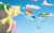 Size: 3840x2400 | Tagged: safe, artist:thebatfang, fluttershy, rainbow dash, pegasus, pony, female, injured, mare, wings