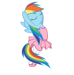 Size: 886x901 | Tagged: safe, artist:michaelsety, derpibooru import, edit, rainbow dash, pegasus, pony, ballerina, dancing, rainbow dash always dresses in style, rainbowrina, simple background, solo, tights, transparent background, vector, vector edit