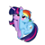 Size: 894x894 | Tagged: safe, artist:suzuii, rainbow dash, twilight sparkle, pegasus, pony, blushing, female, holding hooves, lesbian, shipping, twidash