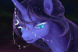 Size: 1920x1280 | Tagged: safe, artist:amarthgul, princess luna, alicorn, pony, bust, portrait, solo