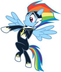 Size: 5036x6000 | Tagged: safe, artist:masem, rainbow dash, zapp, pegasus, pony, power ponies (episode), season 4, absurd resolution, power ponies, simple background, solo, transparent background, vector