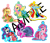 Size: 719x614 | Tagged: safe, artist:recklessantics, derpibooru import, applejack, fluttershy, pinkie pie, rainbow dash, rarity, twilight sparkle, earth pony, pegasus, pony, unicorn, clothes, dress, gala dress, keychain, mane six