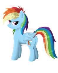 Size: 1024x1302 | Tagged: safe, artist:violetlove88, rainbow dash, pegasus, pony, filly, filly rainbow dash, solo, young