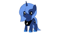 Size: 1920x1080 | Tagged: safe, artist:ardonsword, princess luna, alicorn, pony, chibi, female, filly, s1 luna, simple background, solo, transparent background