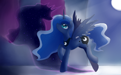 Size: 4000x2500 | Tagged: safe, artist:majupaju, princess luna, tantabus, alicorn, pony, female, mare