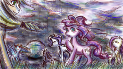 Size: 1280x720 | Tagged: safe, artist:dzetawmdunion, derpibooru import, applejack, fluttershy, pinkie pie, rainbow dash, rarity, spike, twilight sparkle, dragon, earth pony, pegasus, pony, unicorn, mane seven, sketch