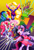 Size: 600x888 | Tagged: safe, artist:nanook123, derpibooru import, applejack, fluttershy, pinkie pie, rainbow dash, rarity, twilight sparkle, twilight sparkle (alicorn), alicorn, earth pony, pegasus, pony, unicorn, clothes, female, jem and the holograms, mane six, mare, rearing, watermark