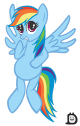 Size: 640x1000 | Tagged: safe, artist:donutwish, rainbow dash, pegasus, pony, belly, flying, solo