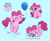 Size: 1082x892 | Tagged: safe, artist:dusty-munji, pinkie pie, earth pony, pony, ant, balloon, blue background, cute, diapinkes, face down ass up, looking at you, open mouth, ponk, pronking, simple background, solo, weapons-grade cute, wingding eyes