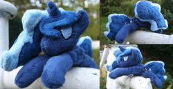 Size: 3888x2000 | Tagged: safe, artist:bastler, princess luna, alicorn, pony, female, irl, mare, photo, plushie, sleeping