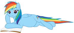 Size: 9220x4197 | Tagged: safe, artist:kumkrum, artist:rainbowplasma, rainbow dash, pegasus, pony, absurd resolution, book, bored, frown, on side, pregnant, reading, simple background, solo, squishy cheeks, transparent background, vector