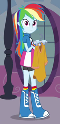 Size: 250x515 | Tagged: safe, derpibooru import, screencap, rainbow dash, equestria girls, cropped, solo