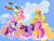 Size: 2000x1500 | Tagged: safe, artist:hylianguardians, derpibooru import, applejack, fluttershy, pinkie pie, rainbow dash, rarity, twilight sparkle, earth pony, pegasus, pony, unicorn, 2012, cloud, cloudy, eyes closed, magic, mane six, rocket, unshorn fetlocks