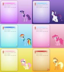 Size: 2048x2304 | Tagged: safe, derpibooru import, applejack, fluttershy, pinkie pie, rainbow dash, rarity, twilight sparkle, earth pony, pegasus, pony, unicorn, grub, linux, mane six, ubuntu