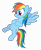 Size: 8235x10000 | Tagged: safe, artist:proenix, rainbow dash, pegasus, pony, mmmystery on the friendship express, .svg available, absurd resolution, bellyrubs, flying, simple background, solo, transparent background, vector