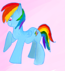 Size: 1373x1500 | Tagged: safe, artist:sadyuri, rainbow dash, pegasus, pony, female, mare, simple background, solo