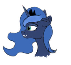 Size: 670x616 | Tagged: safe, artist:mitya1260, princess luna, alicorn, pony, sketch