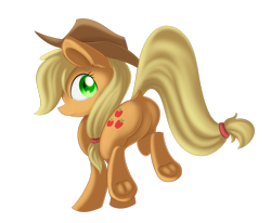 Size: 1024x844 | Tagged: safe, artist:dusthiel, applejack, earth pony, pony, featureless crotch, plot, solo