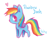 Size: 484x405 | Tagged: safe, artist:paichitaron, derpibooru import, rainbow dash, pegasus, pony, blushing, chibi, cute, dashabetes, heart, looking back, solo