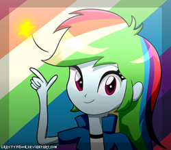 Size: 1600x1400 | Tagged: safe, artist:graytyphoon, derpibooru import, rainbow dash, equestria girls, rainbow, solo