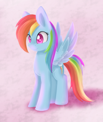 Size: 1024x1212 | Tagged: safe, artist:dusthiel, rainbow dash, pegasus, pony, colored pupils, solo, spread wings