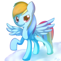 Size: 1000x1000 | Tagged: safe, artist:solar-slash, rainbow dash, pegasus, pony, female, mare, simple background, solo, transparent background