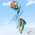 Size: 1200x1200 | Tagged: safe, artist:scratch42, rainbow dash, pegasus, pony, flying, goggles, solo