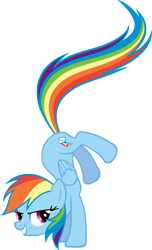 Size: 4864x8000 | Tagged: safe, artist:moongazeponies, rainbow dash, pegasus, pony, absurd resolution, handstand, simple background, solo, transparent background, vector