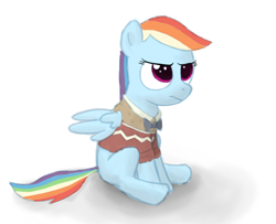 Size: 1000x813 | Tagged: safe, artist:lurarin, rainbow dash, pegasus, pony, bowtie, clothes, solo, sweater