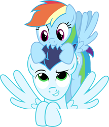 Size: 1855x2158 | Tagged: safe, artist:shabrina025, derpibooru import, rainbow dash, soarin', pegasus, pony, female, male, shipping, simple background, soarindash, straight, transparent background, vector