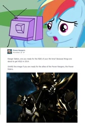 Size: 600x886 | Tagged: safe, rainbow dash, pegasus, pony, exploitable meme, garo, meme, obligatory pony, op is a cuck, power rangers, saban, tv meme