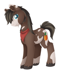 Size: 1024x1203 | Tagged: safe, artist:dusthiel, oc, oc only, oc:clover patch, earth pony, pony, bandana, commission, looking at you, male, simple background, solo, stallion, transparent background