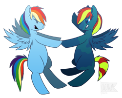 Size: 895x719 | Tagged: safe, artist:facepalmzgoddammit, artist:facepalmzgoddamnit, derpibooru import, rainbow dash, oc, pegasus, pony, dancing, flying, simple background, transparent background