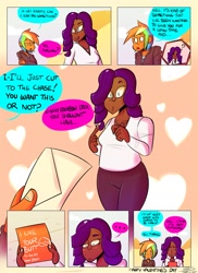 Size: 1489x2048 | Tagged: safe, artist:rodscorpion, derpibooru exclusive, derpibooru import, rainbow dash, rarity, human, butts, comic, dark skin, female, humanized, lesbian, raridash, shipping