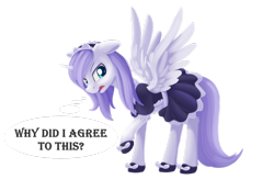 Size: 1024x668 | Tagged: safe, artist:dusthiel, oc, oc only, oc:diamond shine, alicorn, pony, alicorn oc, clothes, crossdressing, femboy, maid, male, open mouth, simple background, solo, stallion, transparent background