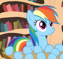 Size: 597x556 | Tagged: safe, derpibooru import, edit, edited screencap, screencap, rainbow dash, pegasus, pony, testing testing 1-2-3, egg, solo