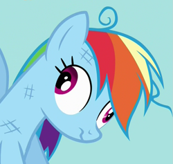 Size: 899x854 | Tagged: safe, screencap, rainbow dash, pegasus, pony, daring don't, derp, dizzy, faic, reaction, solo