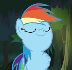 Size: 917x881 | Tagged: safe, rainbow dash, pegasus, pony, daring don't, exploitable, faic, happy, reaction image, smug, solo