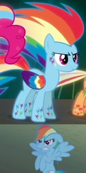 Size: 360x718 | Tagged: safe, derpibooru import, screencap, rainbow dash, pegasus, pony, angry, comic, rainbow power, screencap comic