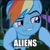 Size: 598x600 | Tagged: safe, edit, rainbow dash, pegasus, pony, daring don't, ancient aliens, giorgio a. tsoukalos, image macro, parody, smugdash, solo