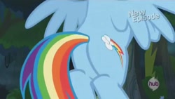 Size: 1014x573 | Tagged: safe, rainbow dash, pegasus, pony, daring don't, season 4, plot, solo