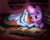 Size: 1000x800 | Tagged: safe, artist:kallarmo, derpibooru import, rainbow dash, twilight sparkle, twilight sparkle (alicorn), alicorn, pegasus, pony, book, cuddling, eyes closed, female, glowing horn, hug, lesbian, magic, mare, prone, shipping, sleeping, snuggling, twidash, winghug