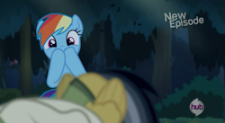 Size: 637x348 | Tagged: safe, screencap, daring do, rainbow dash, pegasus, pony, daring don't, out of context