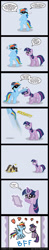 Size: 725x3722 | Tagged: safe, artist:niban-destikim, derpibooru import, rainbow dash, twilight sparkle, bat, eagle, owl, pegasus, pony, may the best pet win, bff, collar, comic, crayon, crying, drawing, duo, falcon, heart, leash, magic, pet, pet play