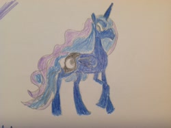 Size: 2592x1936 | Tagged: safe, artist:makarosc, princess luna, alicorn, pony, solo, traditional art