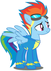 Size: 760x1052 | Tagged: safe, artist:blah23z, derpibooru import, edit, rainbow dash, spitfire, palette swap, recolor, simple background, solo, transparent background, vector, wonderbolts uniform